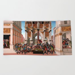 Botticelli - The Story of Lucretia Beach Towel