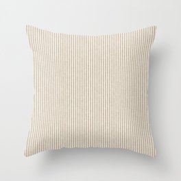 linen textured stripes - sand Throw Pillow