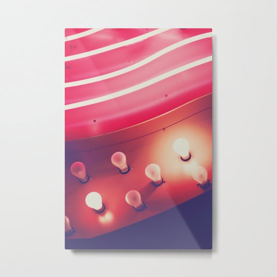 Pink Neon Glow Metal Print