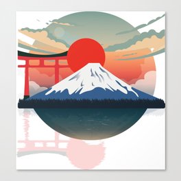 Sunset at Fuji Mountain Canvas Print