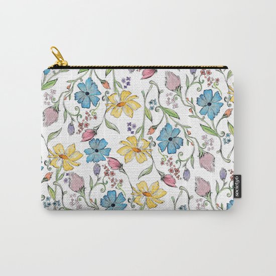 Spring flowers pattern - watercolor Carry-All Pouch