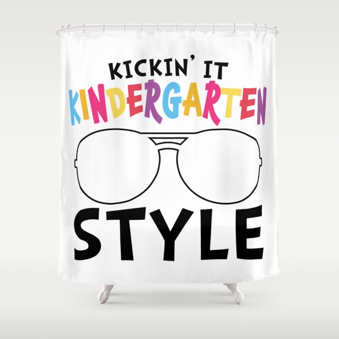 Kickin' It Kindergarten Style Shower Curtain