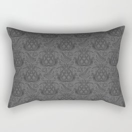 Pineapple Deco // Gray Damask Rectangular Pillow