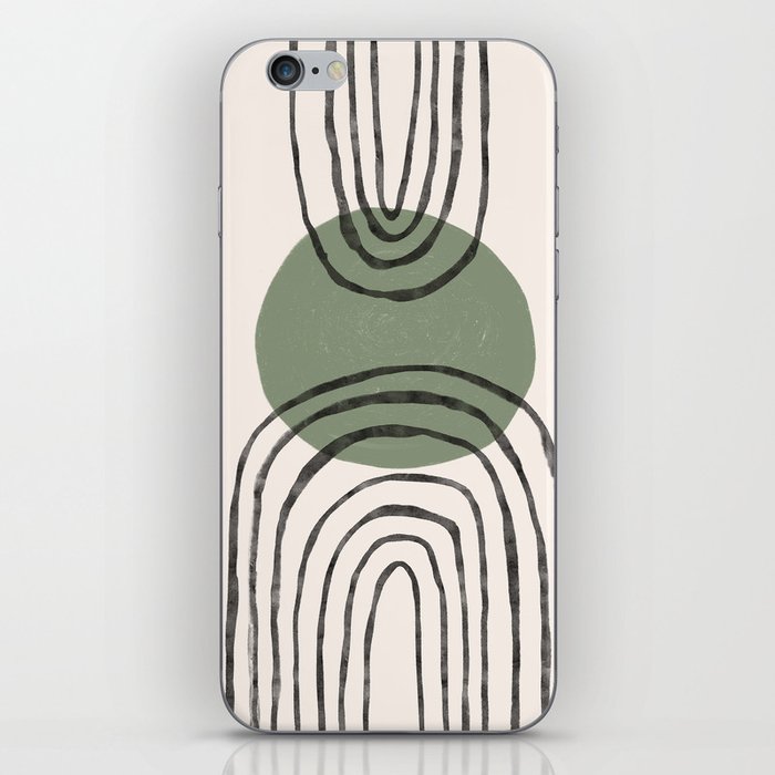 Midcentury Modern Composition of Arches + Sage Sun iPhone Skin