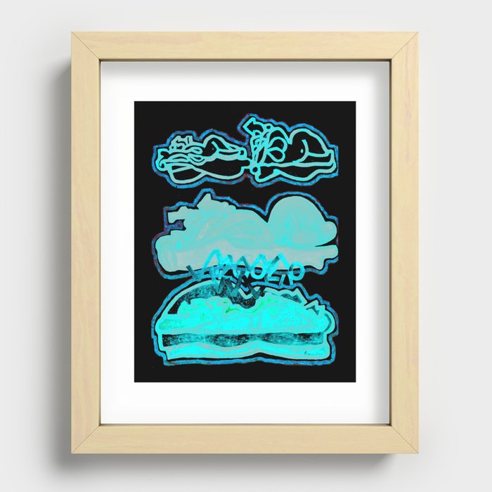 out of body experience Recessed Framed Print
