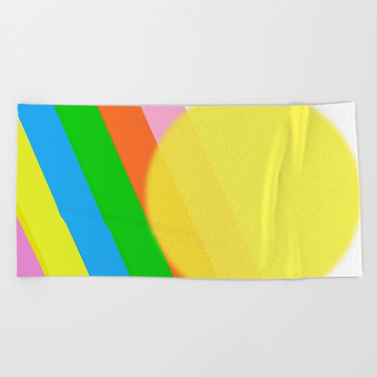 Sunshine and Rainbows Beach Towel
