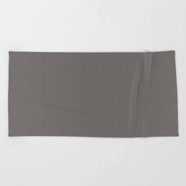 Dark Mulberry Gray - Grey Solid Color Pairs PPG Gibraltar Gray PPG1002-6 Beach Towel
