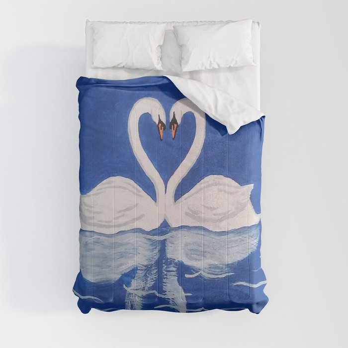Beautiful Love Swans Comforter