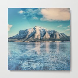 True North Metal Print | Color, Beautiful, Abrahamlake, Mountain, Photo, Ice, Frozen, Canadianrockies, Alberta, Canada 