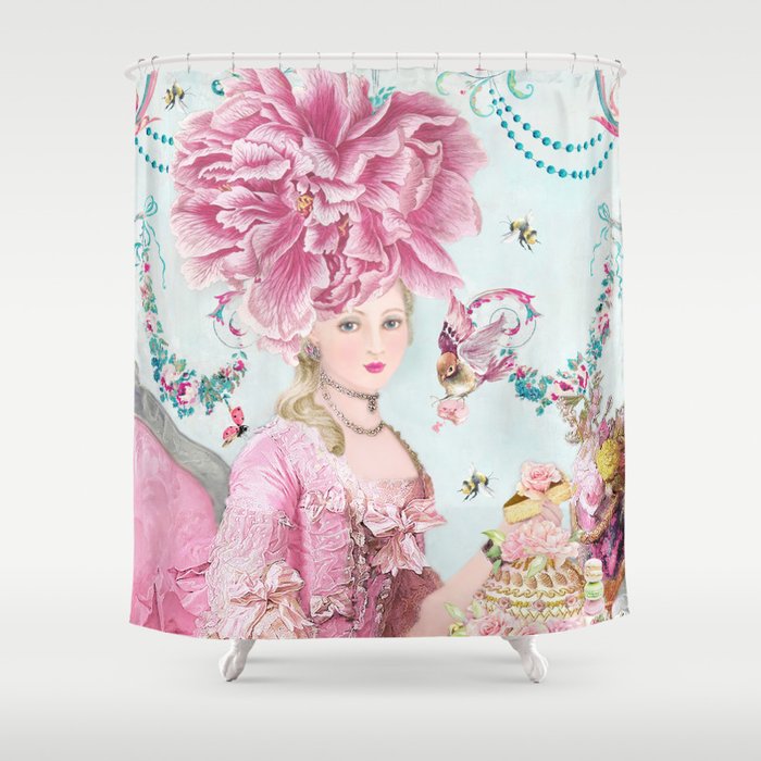 Marie Antoinette Wallflower Shower Curtain