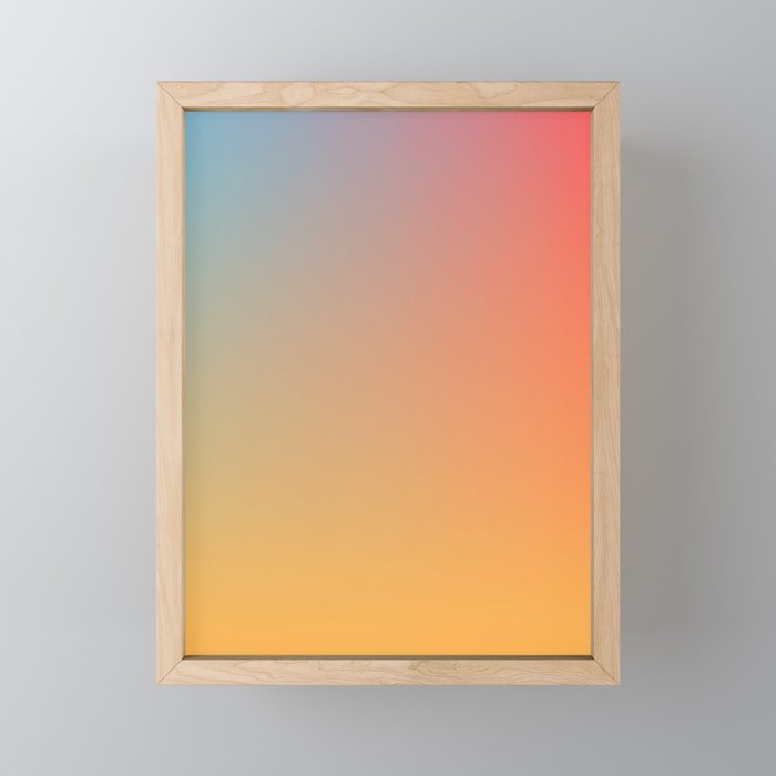 10 Plain Gradient Aesthetic 220617  Minimalist Art Valourine Digital  Framed Mini Art Print