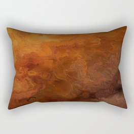 Amber Sunset Abstract Rectangular Pillow
