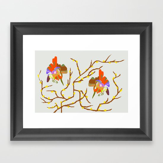 Birds on the Tree Framed Art Print