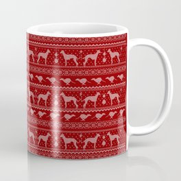 Ugly Christmas sweater | Greyhound / Whippet / Italian greyhound red Coffee Mug