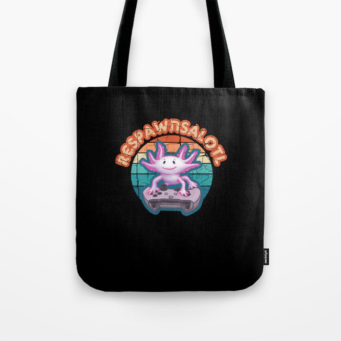 Respawnsalotl Axolotl Gamer Tote Bag