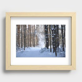 Dropping snow Recessed Framed Print