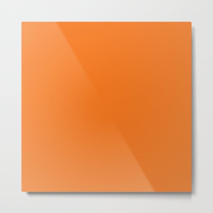 Fluorescent Orange Neon Orange Metal Print