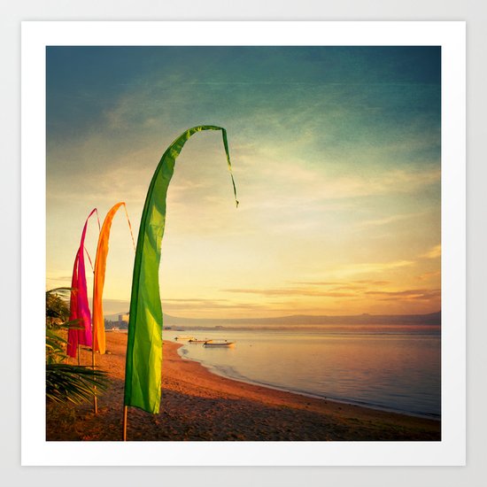 4 colored flags Art Print