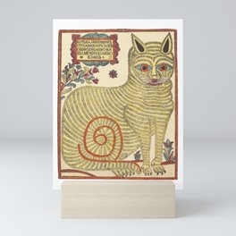 The Cat Of Kazan Lubki Reproduction Russia Mini Art Print