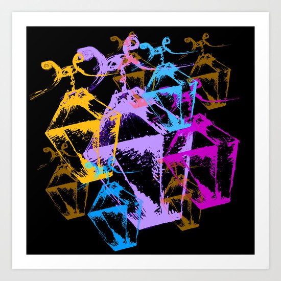 Lamp black Art Print