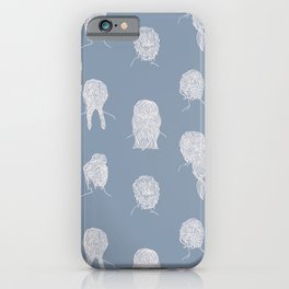 Braided Hairstyles - Dusty Blue iPhone Case