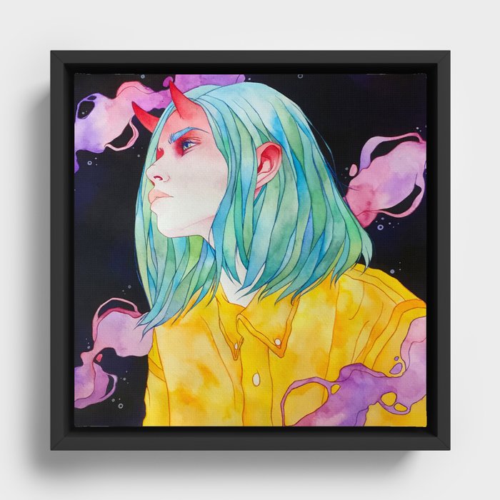 Oni girl Framed Canvas