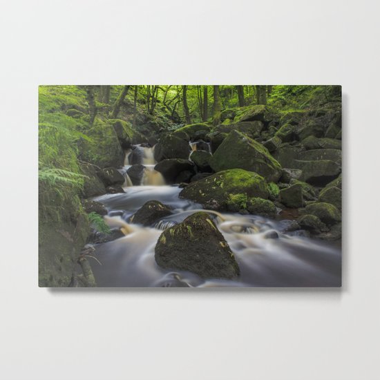 River At Padley Gorge Metal Print