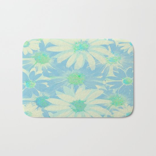 Soft Painterly Floral Sparkle Absract Bath Mat
