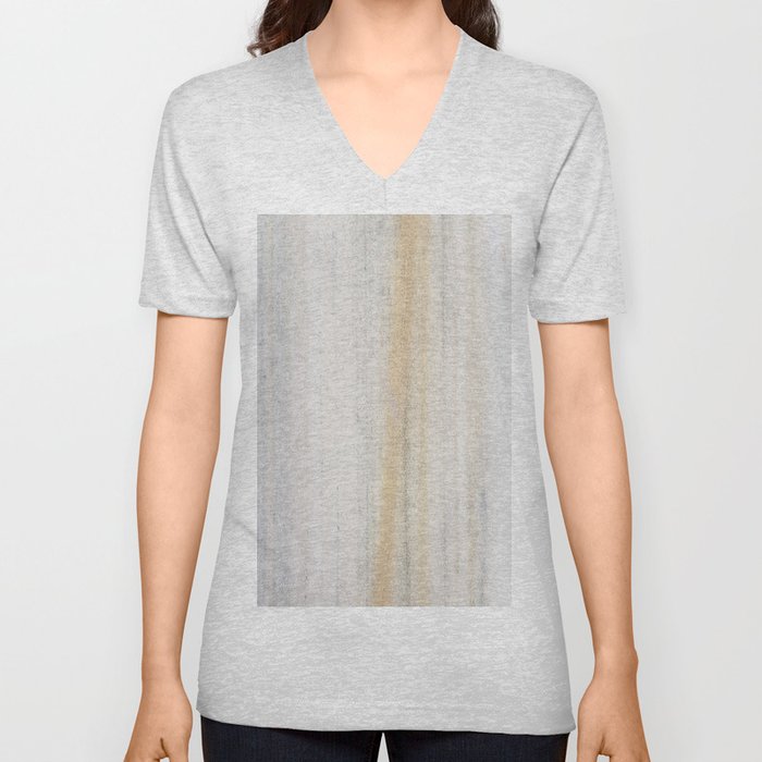 Rustic gray gold yellow vintage white marble V Neck T Shirt