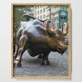 Wall Street Bull Serving Tray
