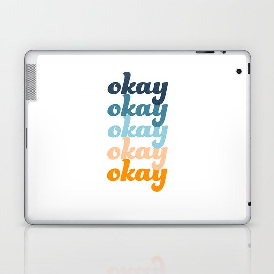 OKAY - Typographic Retro Nostalgic Minimalistic Art Design Pattern Laptop & iPad Skin