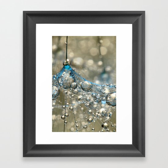 Cyan & Gold Framed Art Print