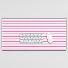 Think Pink Stripes 1 Desk Mat