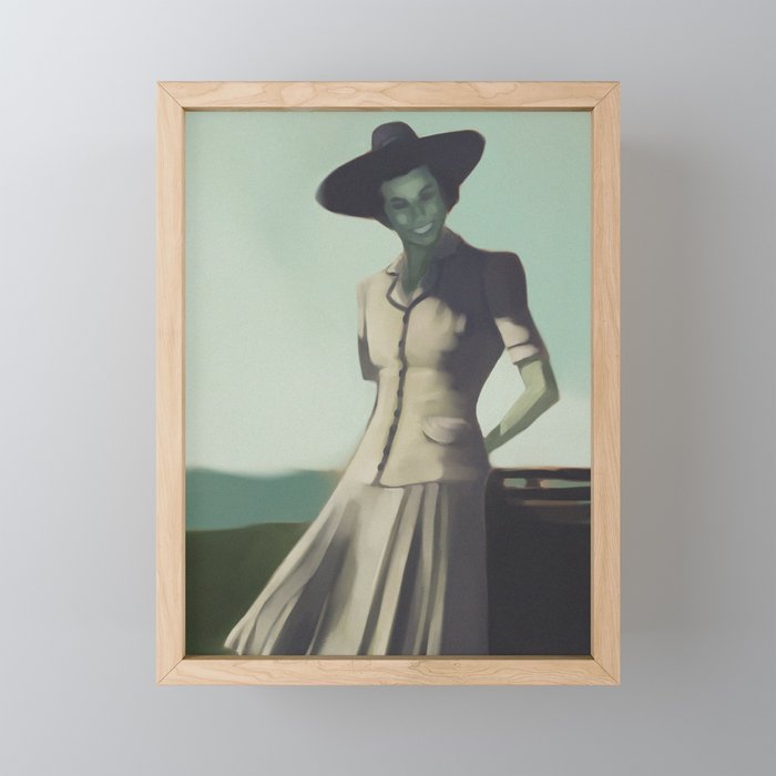 Green Lady Framed Mini Art Print