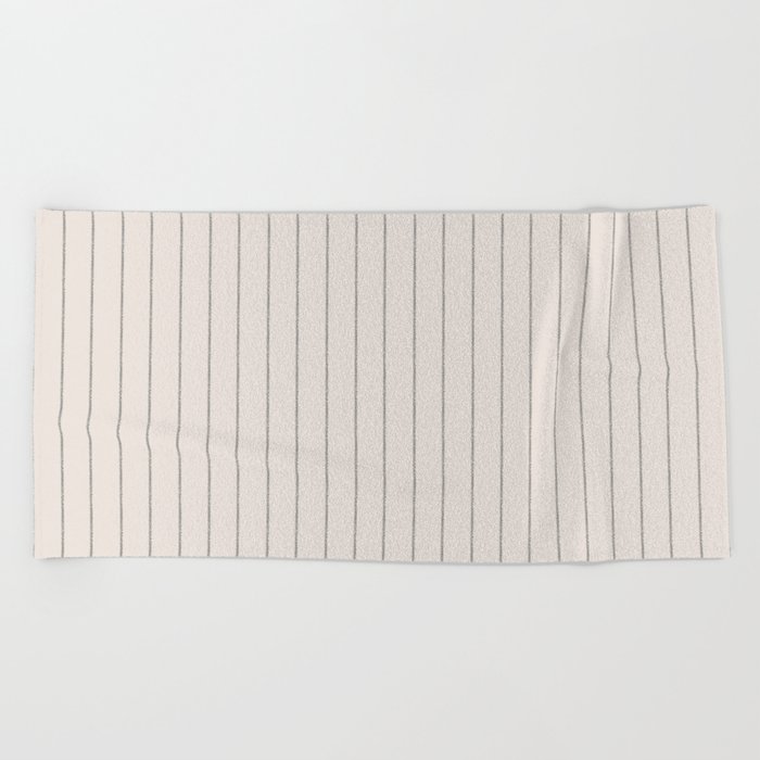 French Cream Linen Stripe Beach Towel