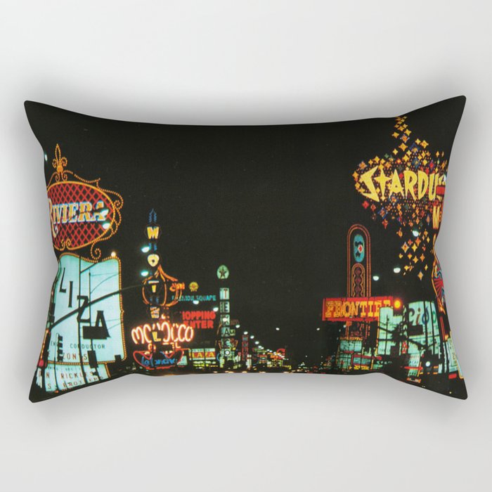 Vintage Vegas Strip Rectangular Pillow