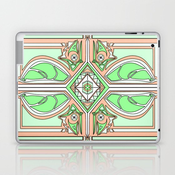 symmetry Green/orange Laptop & iPad Skin