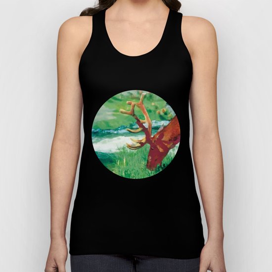 Deer on the edge of the forest Unisex Tank Top