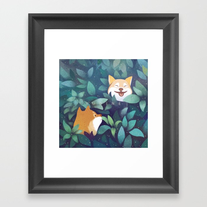 Leaf Doge Framed Art Print