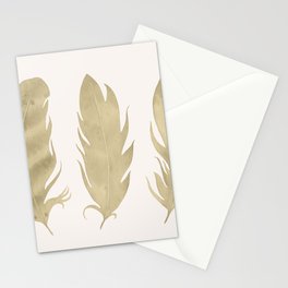 Golden Leaves Stationery Card