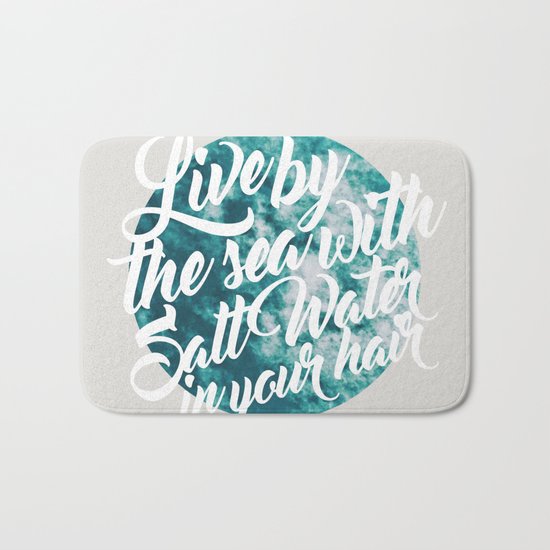 Salt Water #society6 #decor #buyart Bath Mat