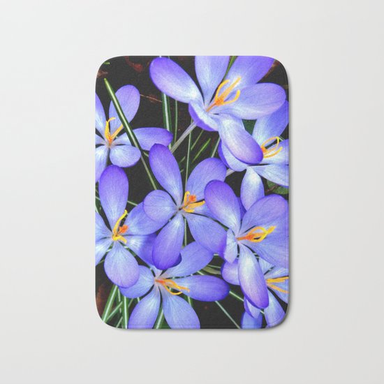Blue Wildflowers Bath Mat
