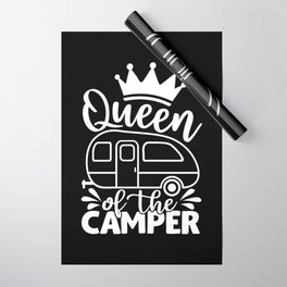 Queen Of The Camper Funny Quote Camping Saying Wrapping Paper