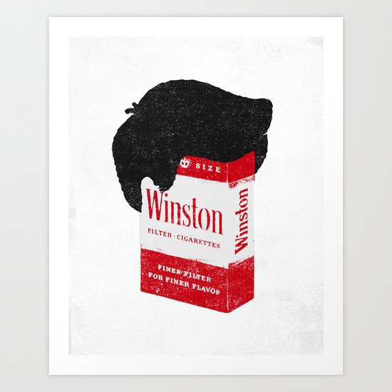 Smoker's Face Art Print