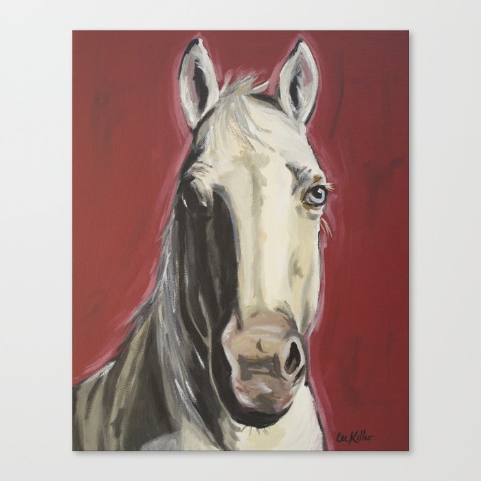 Horse Art Red Horse Painting Animal Art Canvas Print By