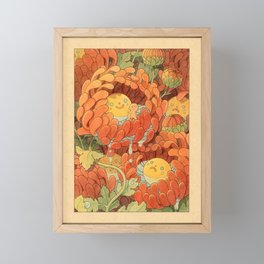 Weepy Chrysanthemums Framed Mini Art Print