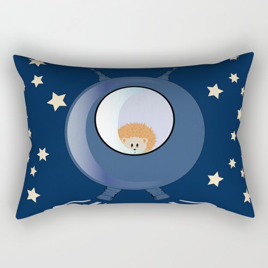 Hedgehog in space. Rectangular Pillow