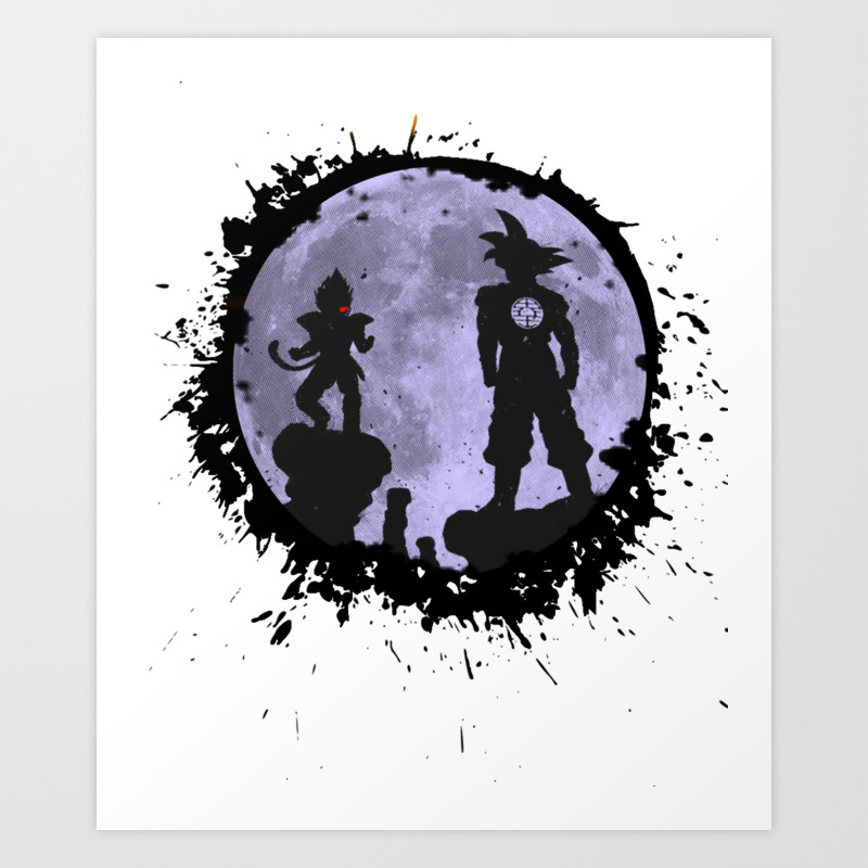 Dragon Ball Goku Vs Vegeta Art Print By Makaiworld Society6