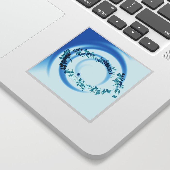 Floral - Baby Blue Sticker
