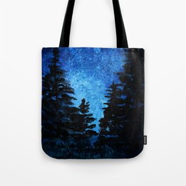 Blue Sky - Evergreen Trees Tote Bag